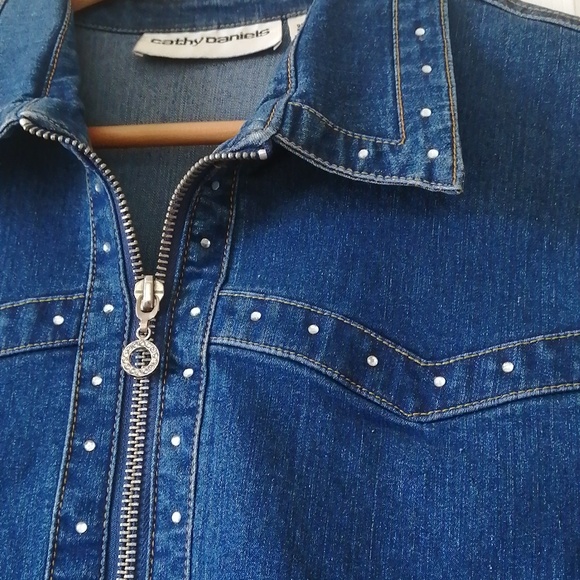 Vintage Cathy Daniels Denim jacket Sz M - Picture 5 of 8